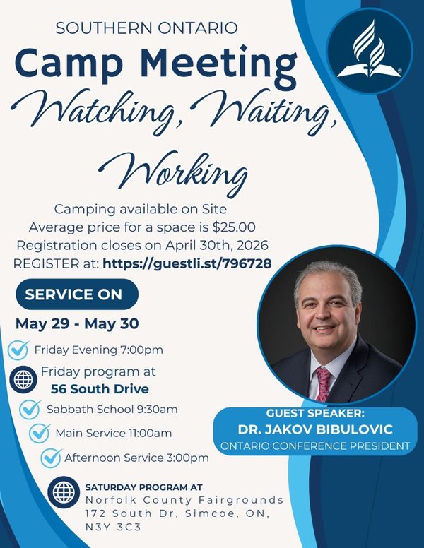 Southern Ontario Camp Meeting Flyer 2026